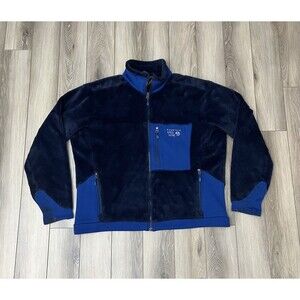 Mountain Hardwear Full Zip Fleece Jacket Insulator Mens Sz XL Blue/Black